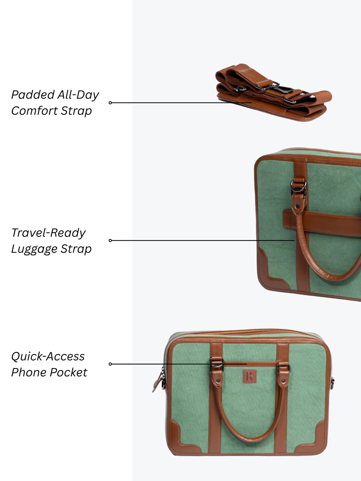 Henry Laptop Bag - Lance Green