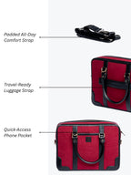 Henry Laptop Bag - Ruby