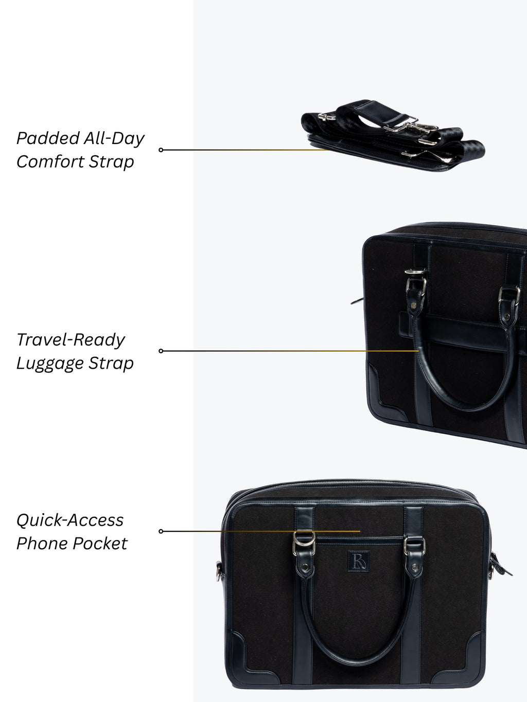 Henry Laptop Bag - Obsidian