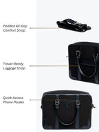 Henry Laptop Bag - Obsidian