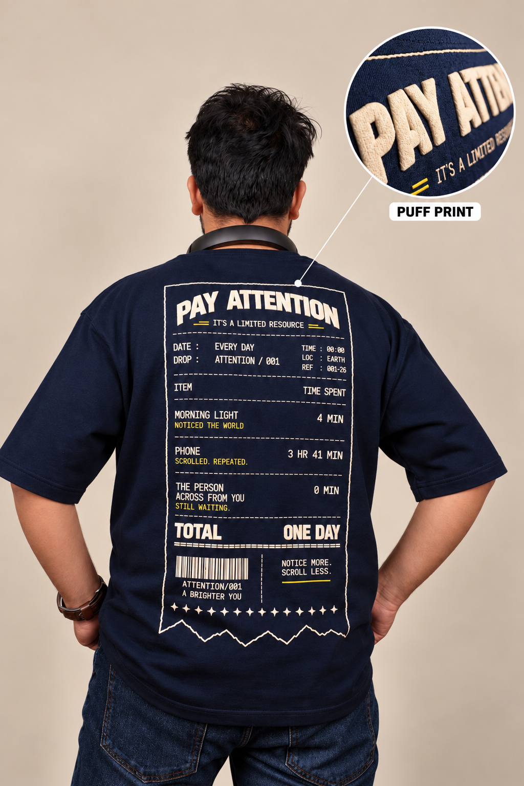 Daily Receipt - Dark Blue